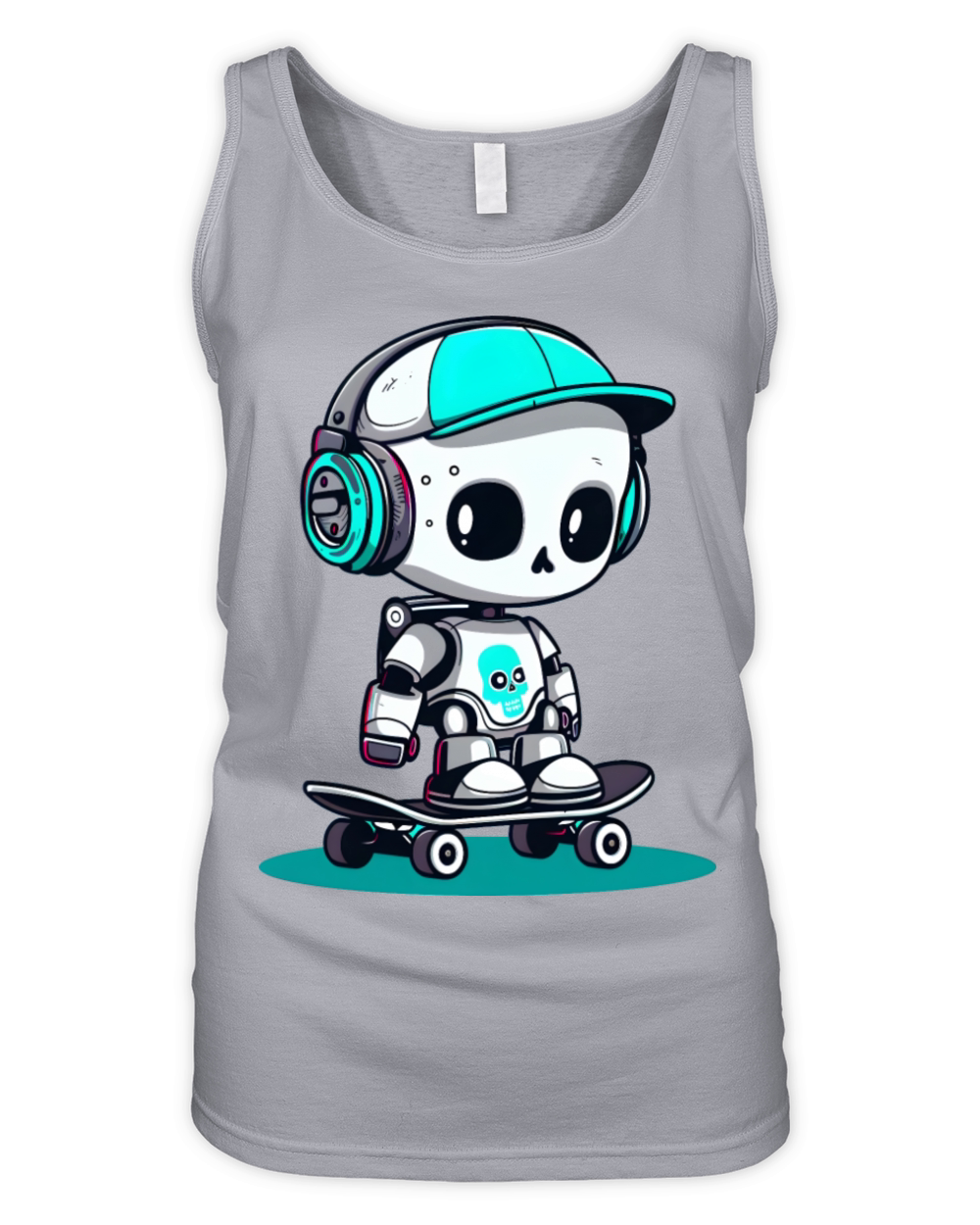 Skate SkullBot Organic Women's Tank Top