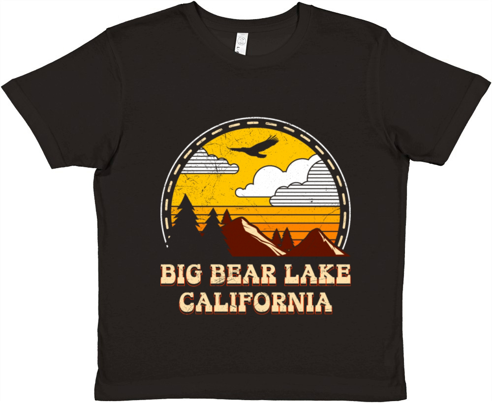 BIG BEAR LAKE CLAIFORNIA Vintage Big Bear Lake Premium Kids Crewneck T-shirt