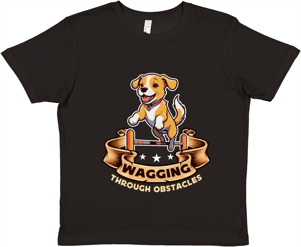 Dog Agility Training Wagging Through Dog Owner Premium Kids Crewneck T-shirt
