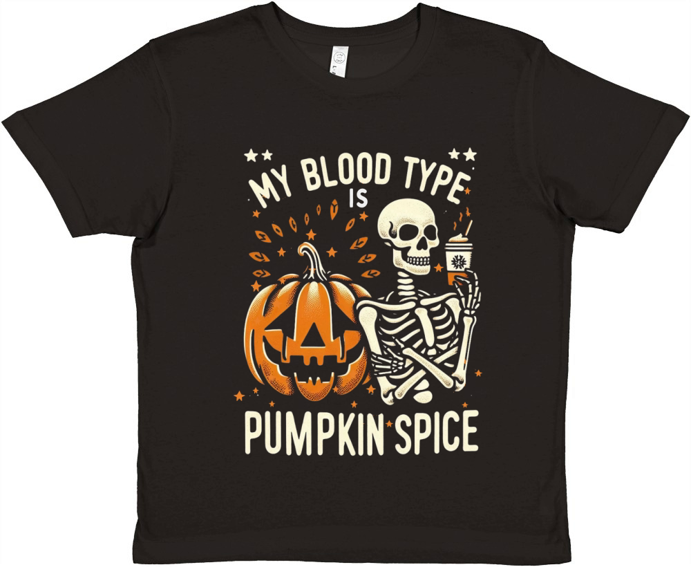 My Blood Type is Pumpkin Spice 03 Premium Kids Crewneck T-shirt