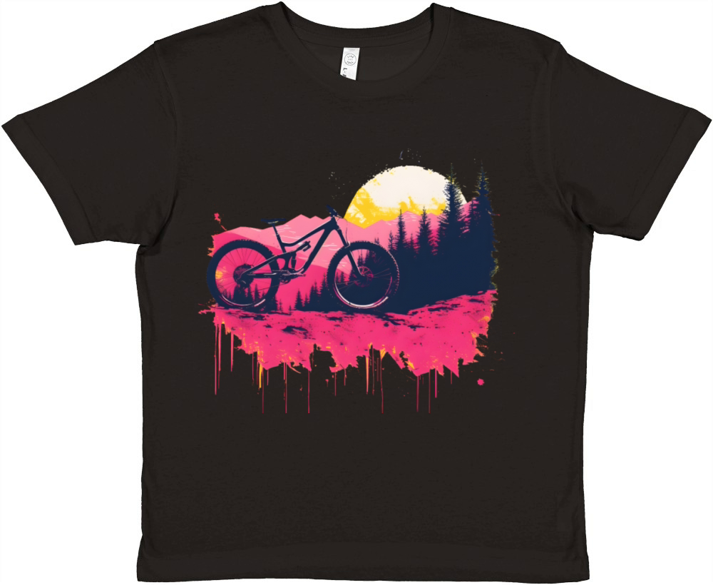 Vintage Mountain Biking Premium Kids Crewneck T-shirt