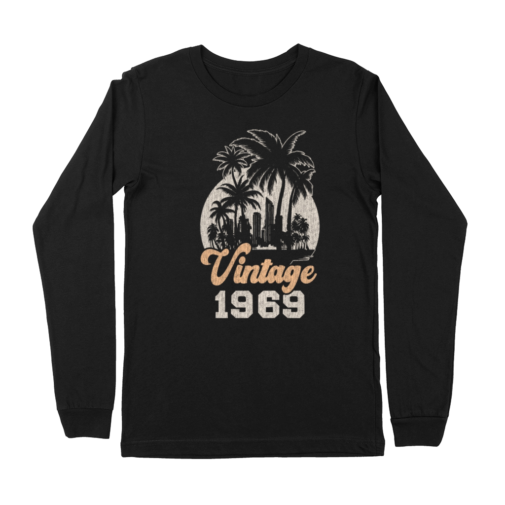 Vintage 1969 Birthday Palm Trees Premium Long Sleeve