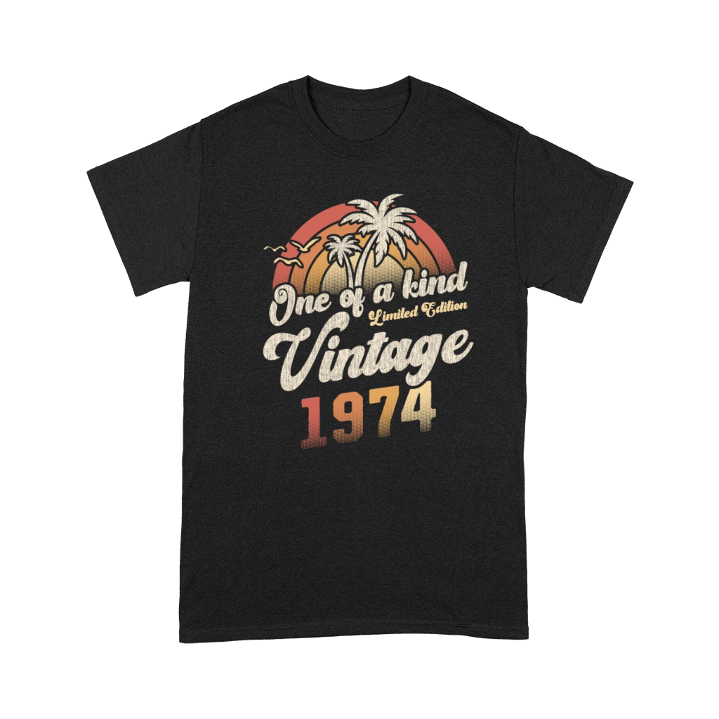 Vintage 1974 Birthday Palm Trees Premium T-shirt