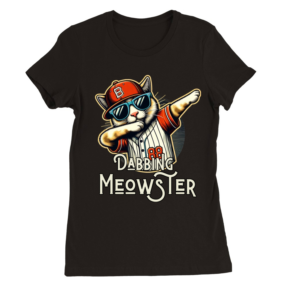 Dabbing Meowster Premium Womens Crewneck T-shirt