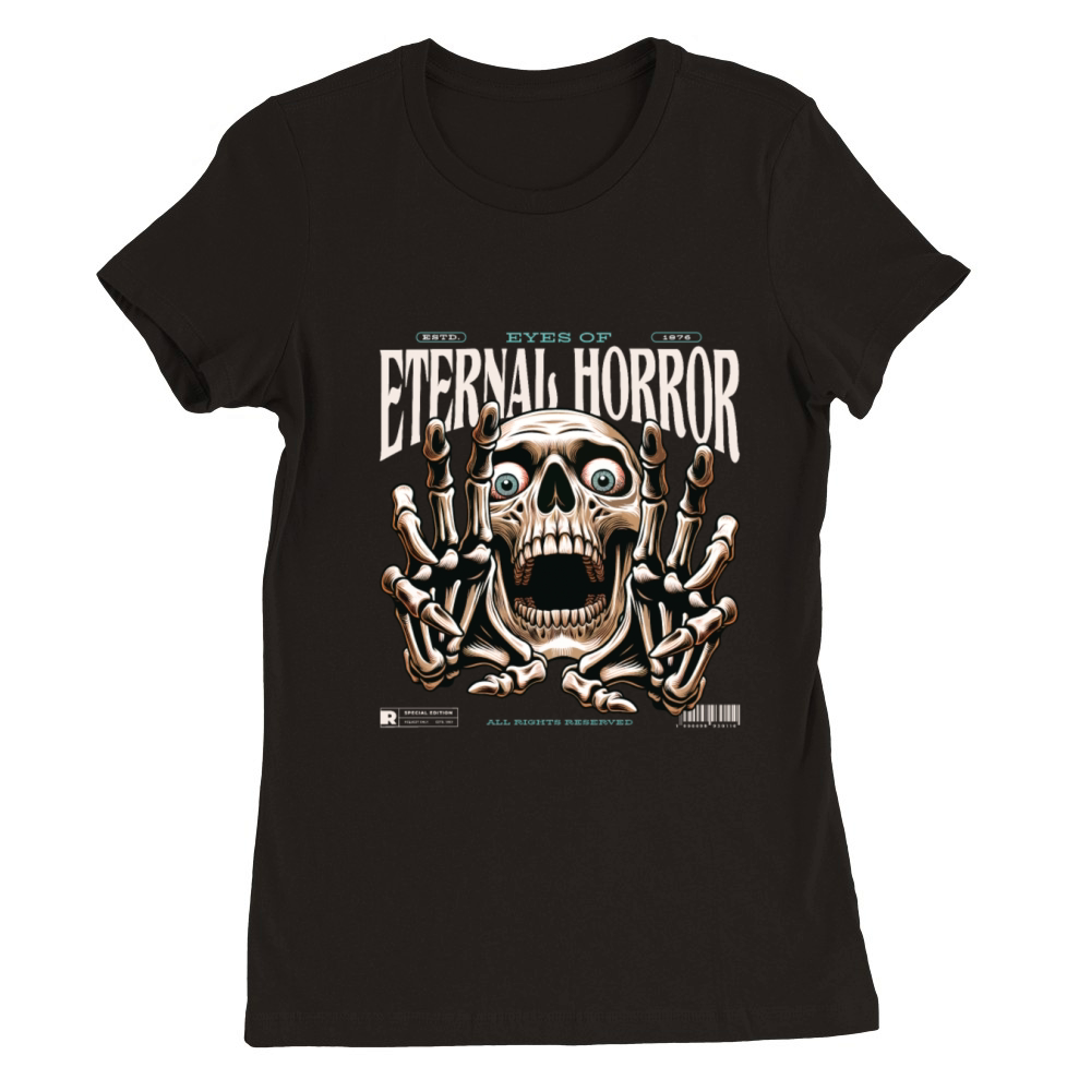 Eternal Horror Skull Premium Womens Crewneck T-shirt