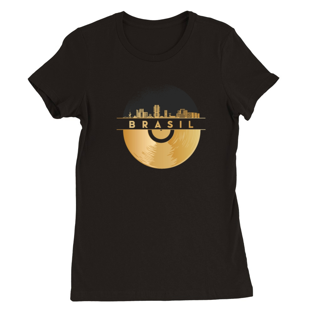 Vinyl-Record-Player Disco-Music Premium Womens Crewneck T-shirt