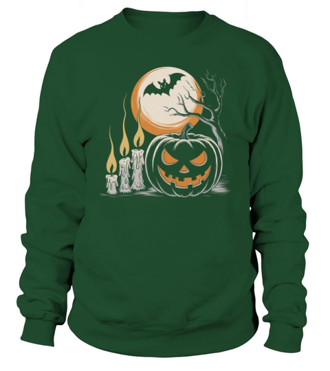 Vintage Pumpkin Scene Halloween Classic T-Shirt Sweatshirt Unisex