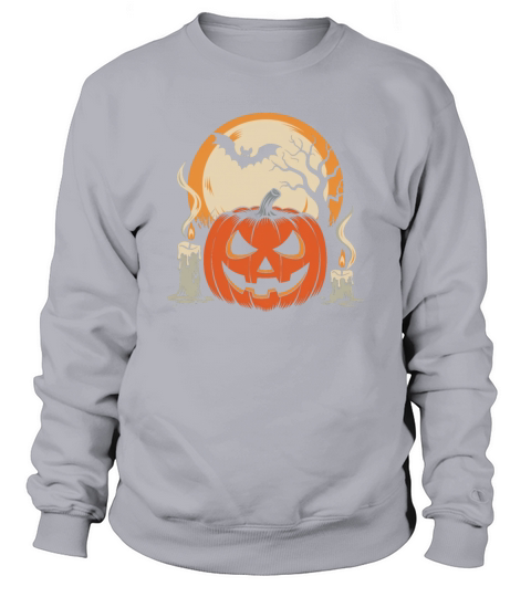 Vintage Pumpkin Scene Halloween Classic T-Shirt Sweatshirt Unisex
