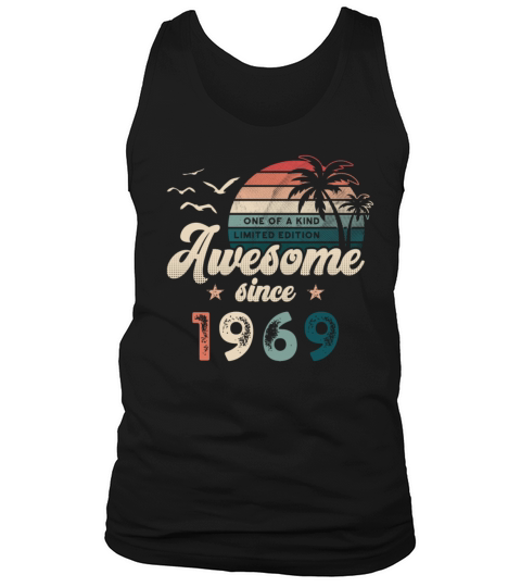 Birthday 1969 Palm Trees Tank Top Unisex
