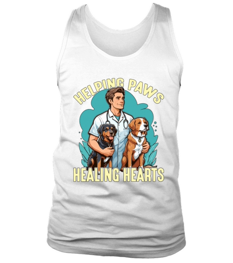 Veterinary Technician Helping Paws Animal Lover Tank Top Unisex