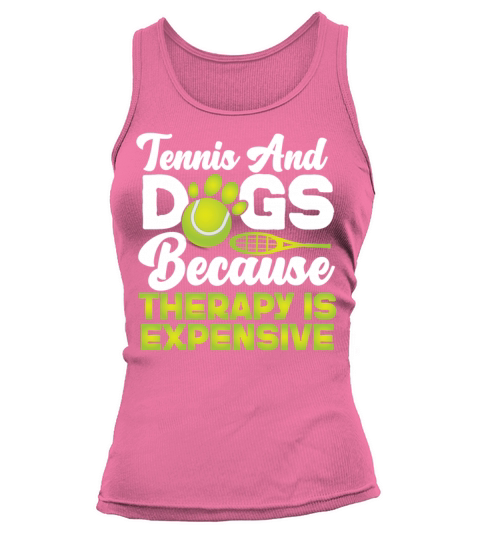 Funny Tennis Player Racket Dog Tank top Woman