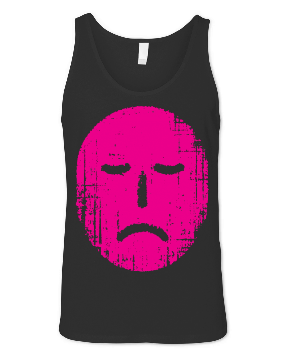 Sad Grunge Pink Face Unisex Jersey Tank
