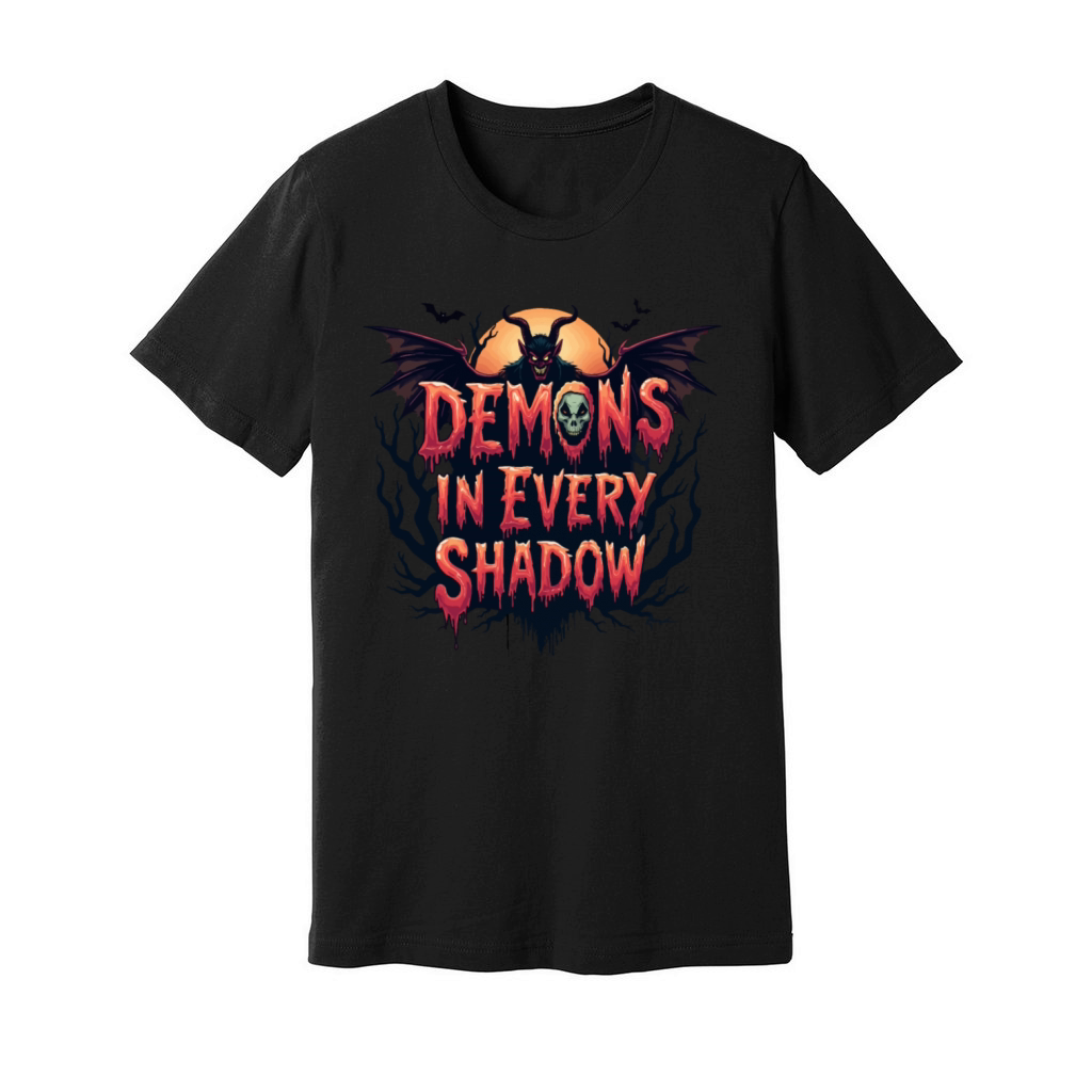 Demon in Every Shadow Halloween Unisex Jersey Tee