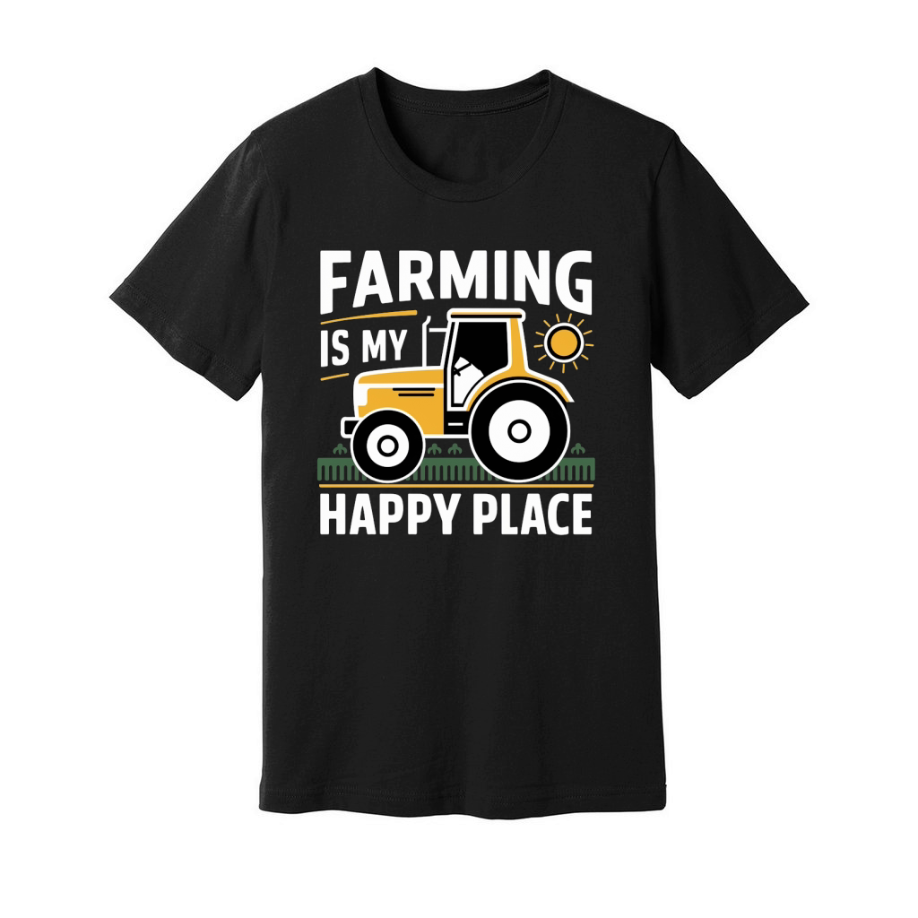 Farming is My Happy Place (2) Unisex Jersey Tee