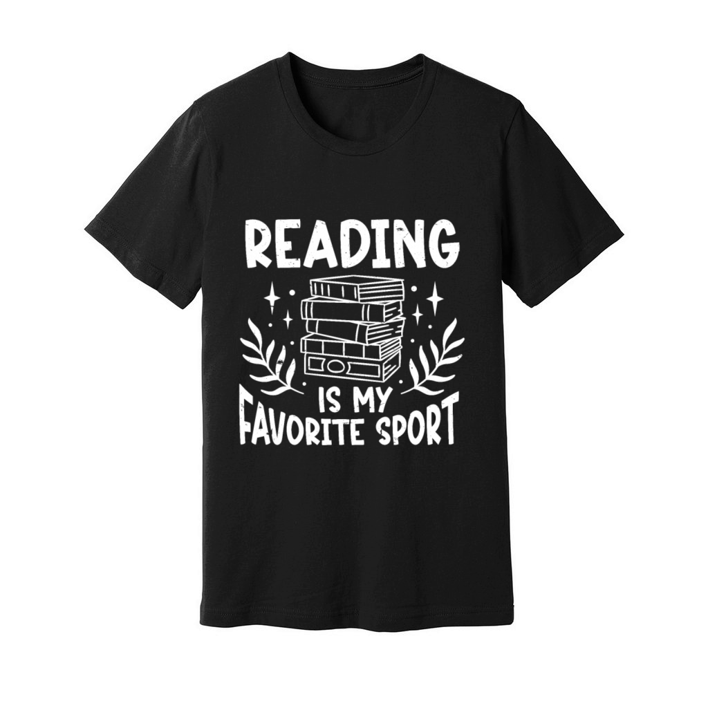 Reading Is My Favorite Sport Bookworm Unisex Jersey Tee