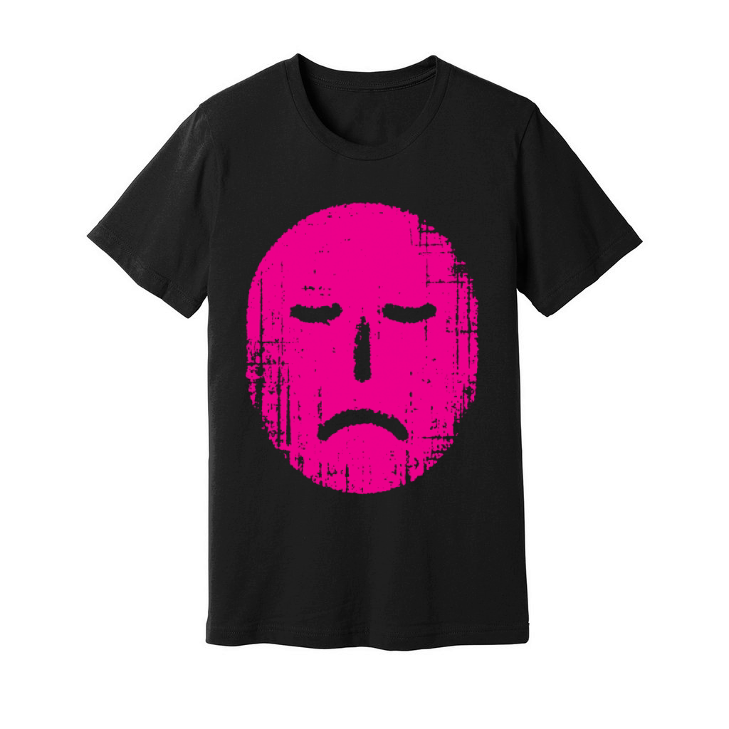 Sad Grunge Pink Face Unisex Jersey Tee