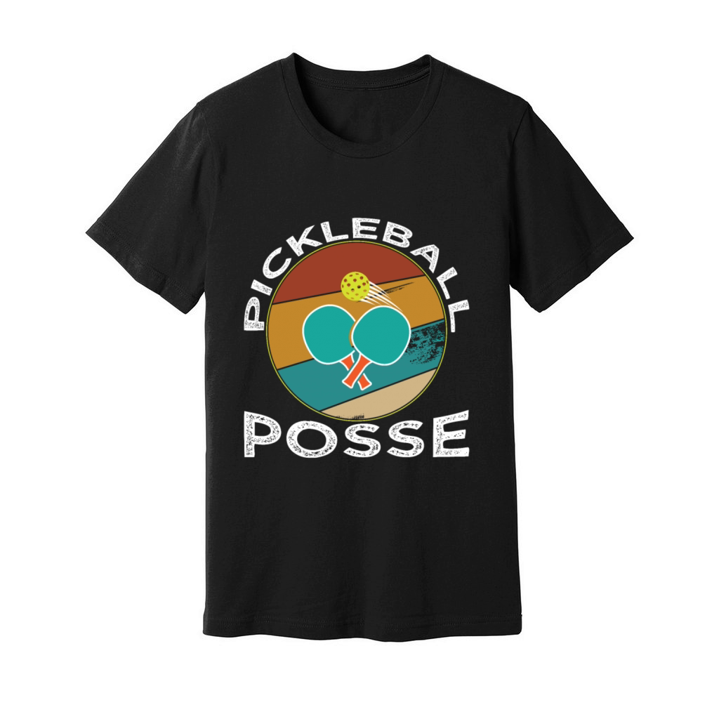 Vintage Pickleball Player Pickleball Posse Unisex Jersey Tee