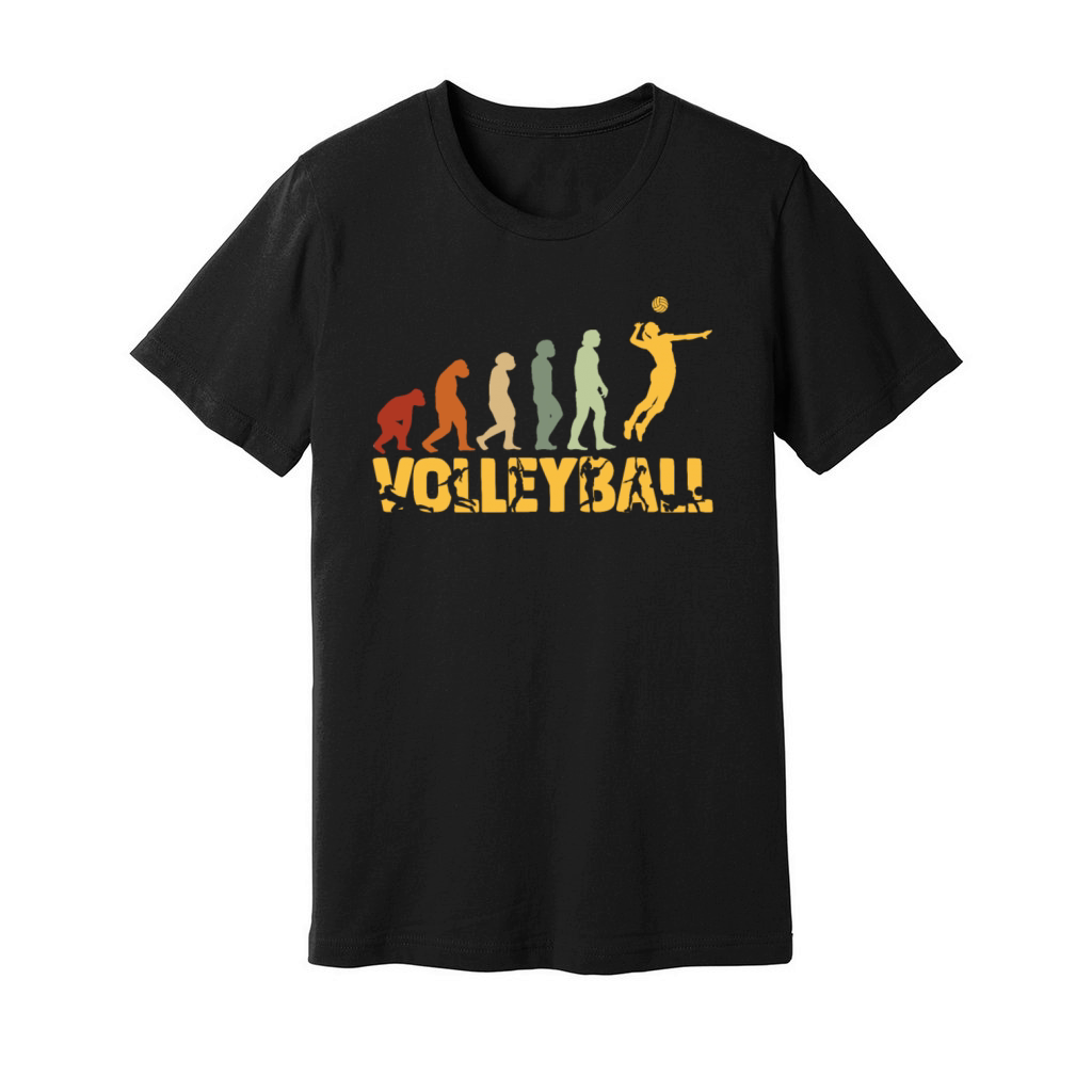 Volleyball Evolution volleyballs balls Vintage Unisex Jersey Tee