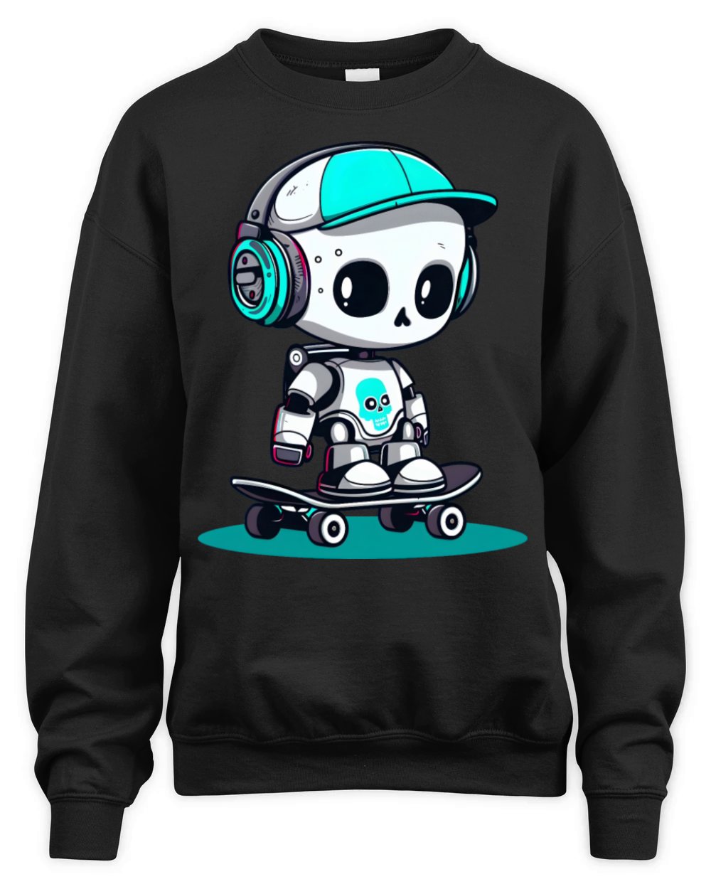 Skate SkullBot Unisex Premium Crewneck Sweatshirt