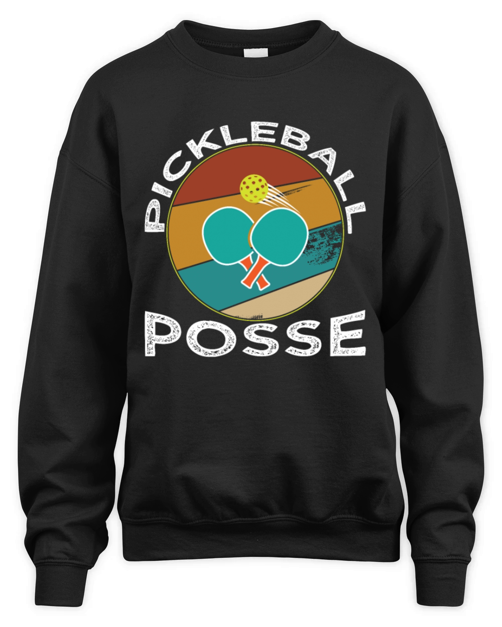 Vintage Pickleball Player Pickleball Posse Unisex Premium Crewneck Sweatshirt