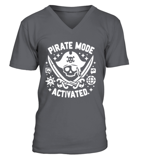 Pirate Mode Activated V-Neck T-shirt