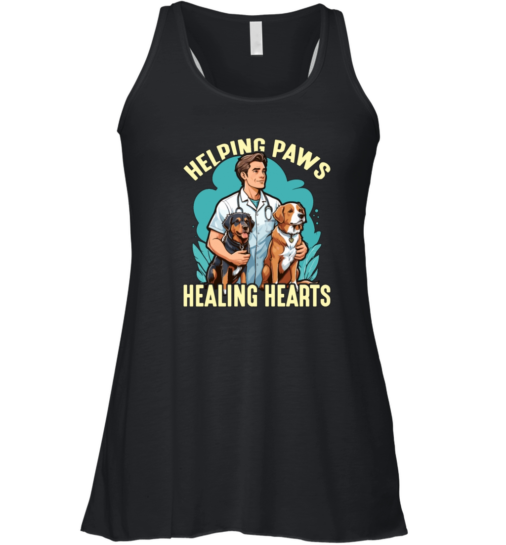 Veterinary Technician Helping Paws Animal Lover Women's Flowy Tank Top