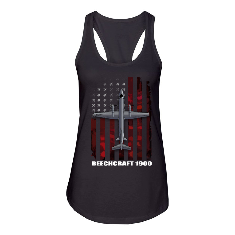 Beechcraft 1900 Military Women's Racerback Tank