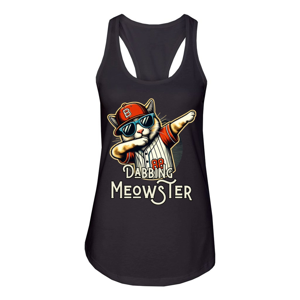 Dabbing Meowster Women's Racerback Tank