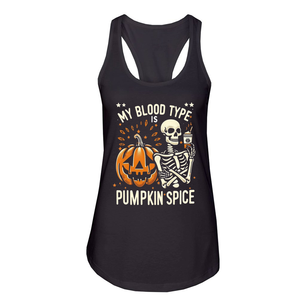 My Blood Type is Pumpkin Spice 03 Women's Racerback Tank