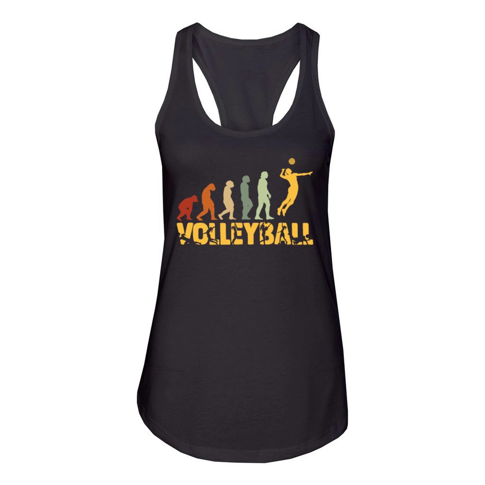 Volleyball Evolution volleyballs balls Vintage Women's Racerback Tank