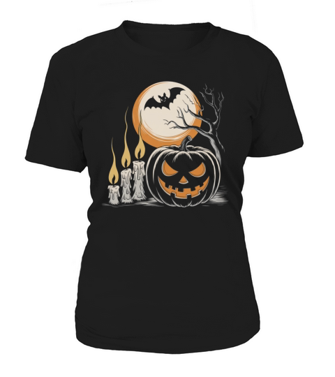 Vintage Pumpkin Scene Halloween Classic T-Shirt Women's T-Shirt