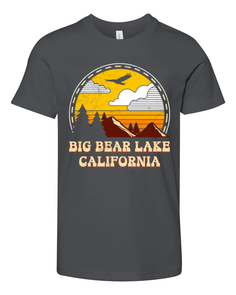 BIG BEAR LAKE CLAIFORNIA Vintage Big Bear Lake Youth Unisex Jersey Tee