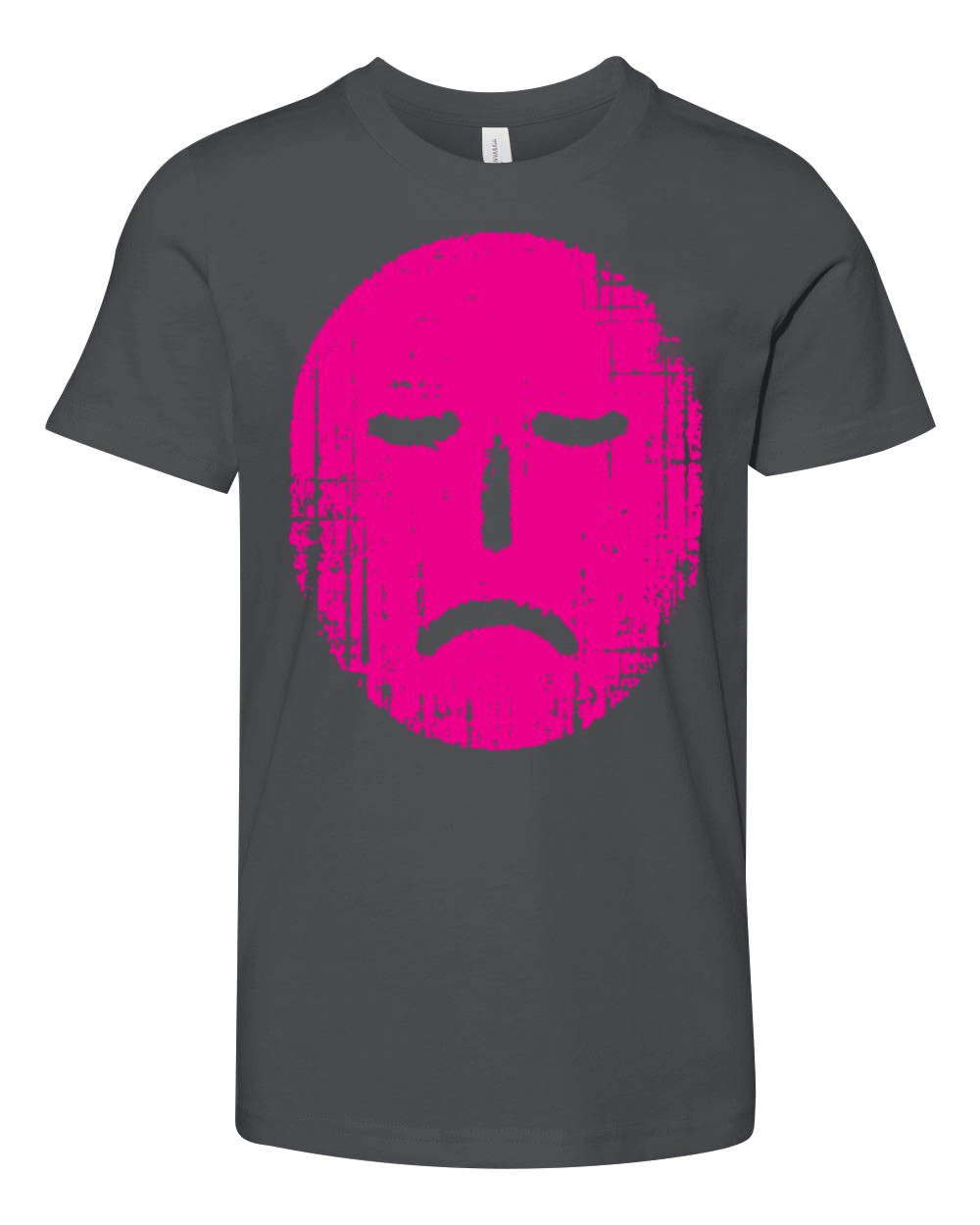 Sad Grunge Pink Face Youth Unisex Jersey Tee