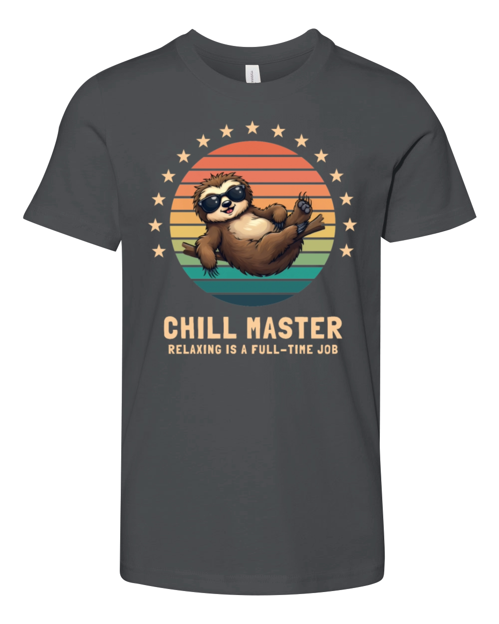 Sloth Lover Retro Sunset Youth Unisex Jersey Tee