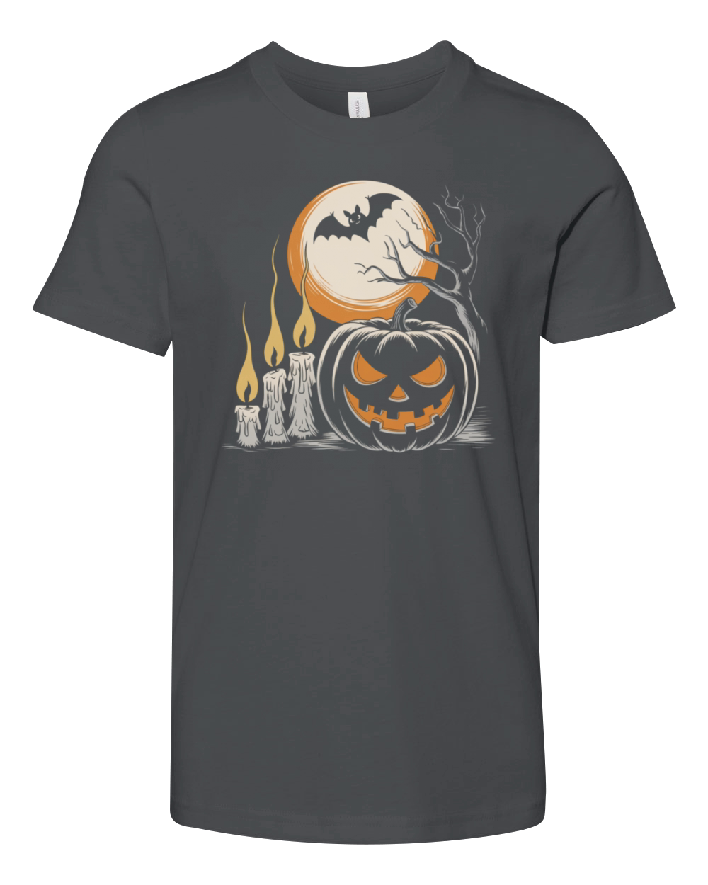 Vintage Pumpkin Scene Halloween Classic T-Shirt Youth Unisex Jersey Tee