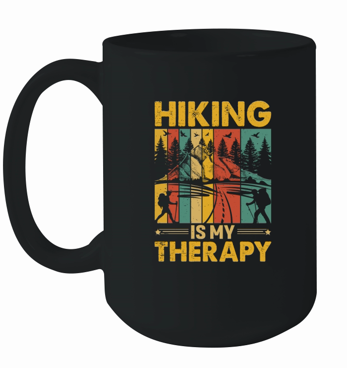 HIKING IS MY THERAPY Ceramic Mug