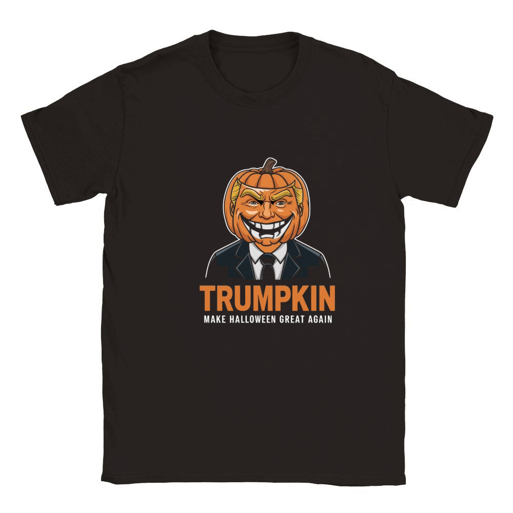 406. Trumpkin Make halloween great again Classic Kids Crewneck T-shirt