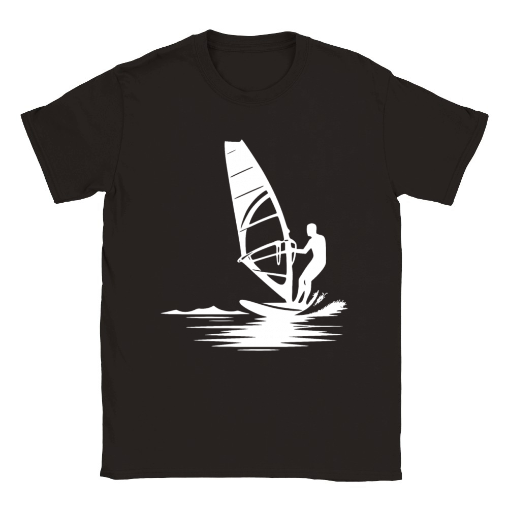 Windsurfer Surf Training Water And Wind Classic Kids Crewneck T-shirt