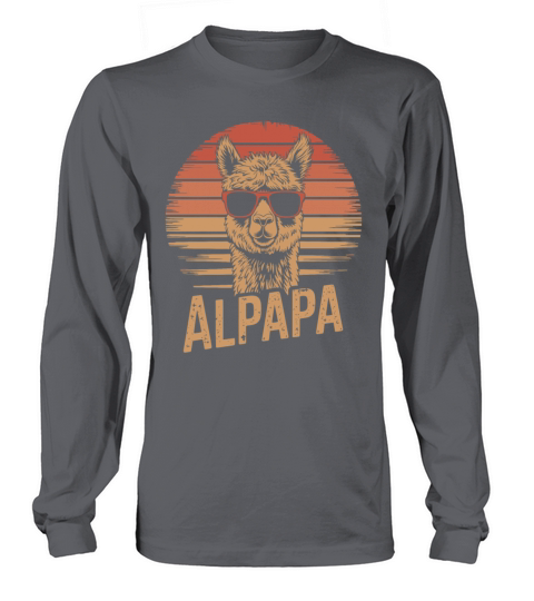 Alpapa Alpaca Dad Vintage Sunset Cool Sunglasses Long sleeved Unisex