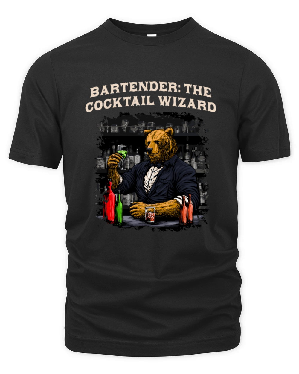 Bartender the Cocktail Wizard Bartending Expert Mi Organic Unisex T-shirt