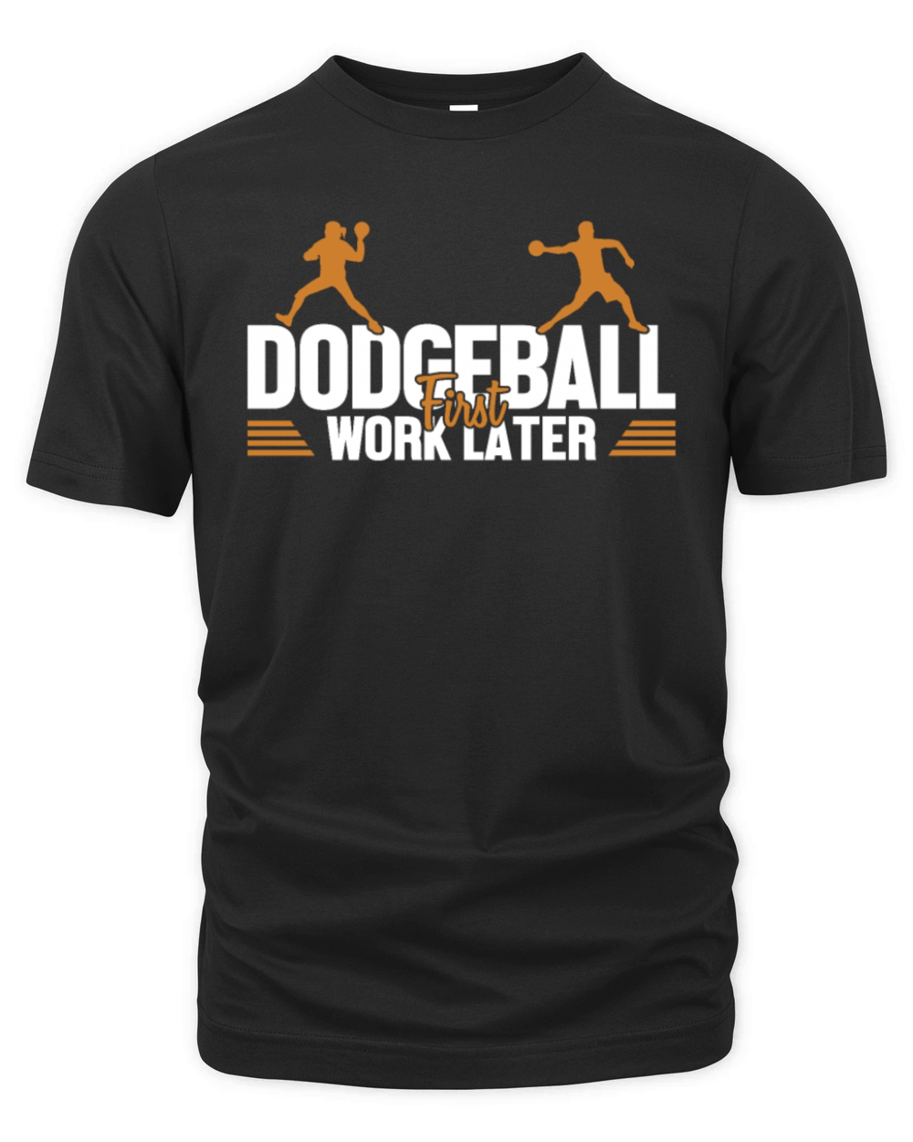 Dodgeball First Work Later Team Game Prisonball Organic Unisex T-shirt