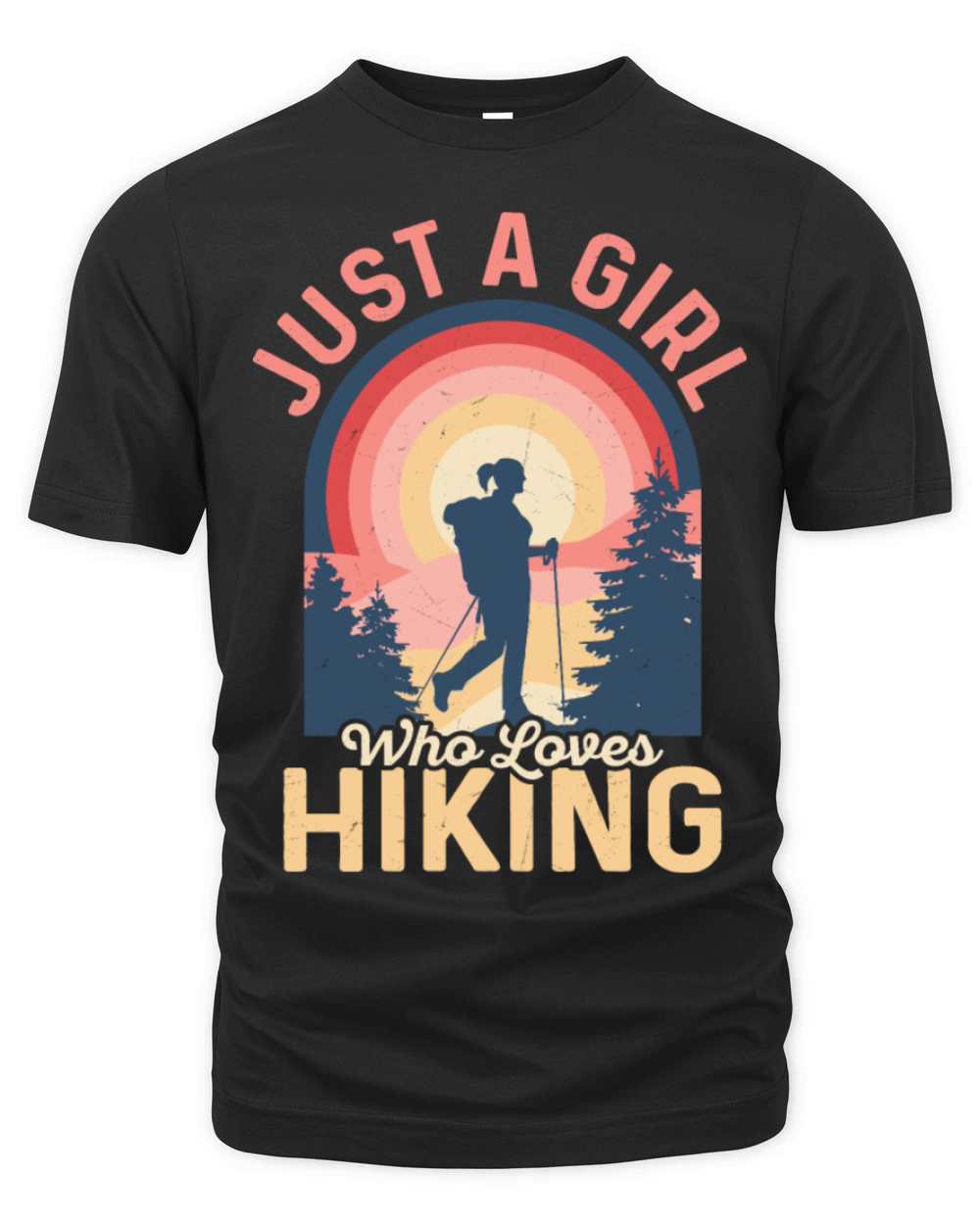 Just A Girl Who Loves Hiking Mountain Hiker Organic Unisex T-shirt