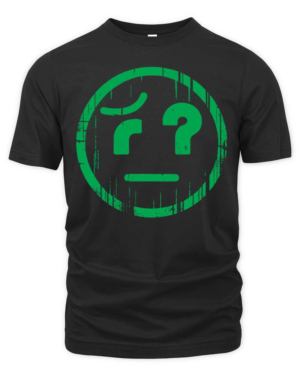 Weird Emoticon Green Organic Unisex T-shirt