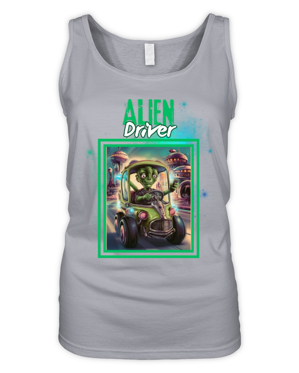 Alien Driver Sci-Fi Adventure Driving Gear Organic Women's Tank Top