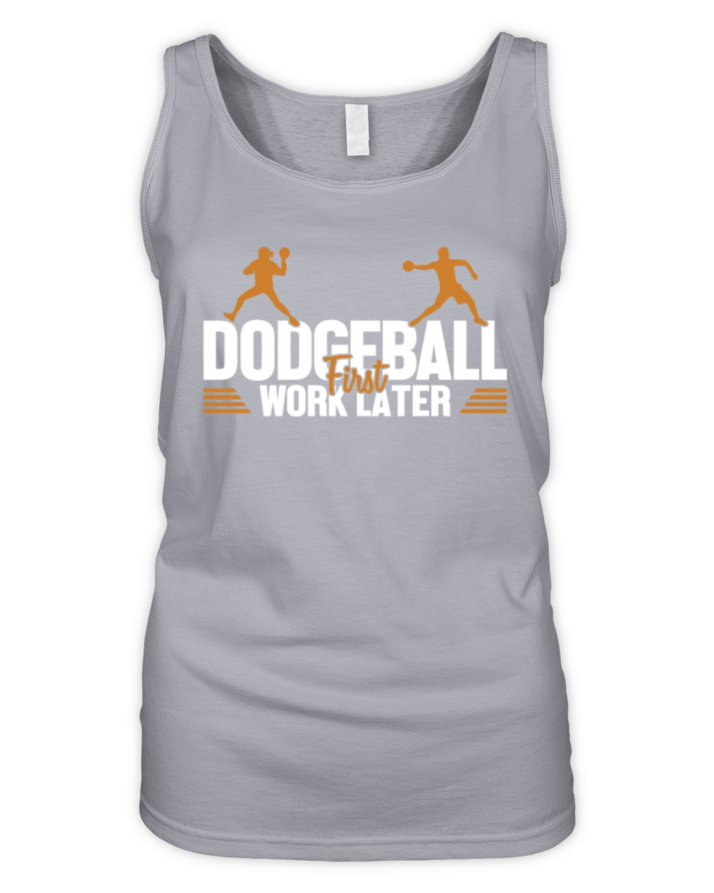 Dodgeball First Work Later Team Game Prisonball Organic Women's Tank Top