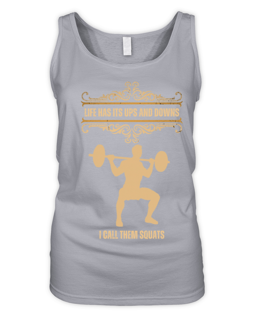 Funny Fitness Gym Weights Squat Life Has Its Ups a Organic Women's Tank Top