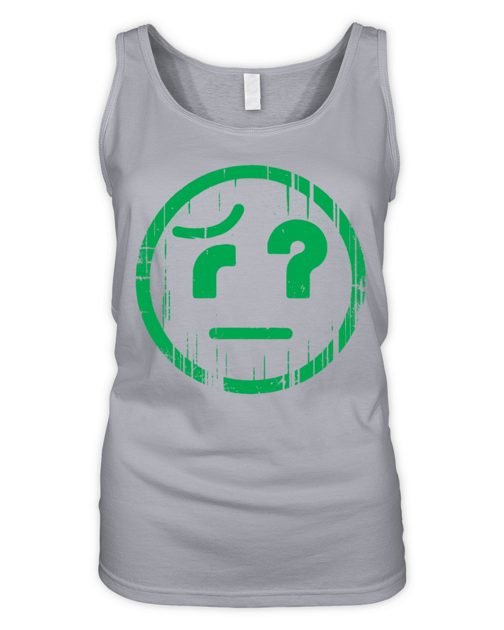 Weird Emoticon Green Organic Women's Tank Top