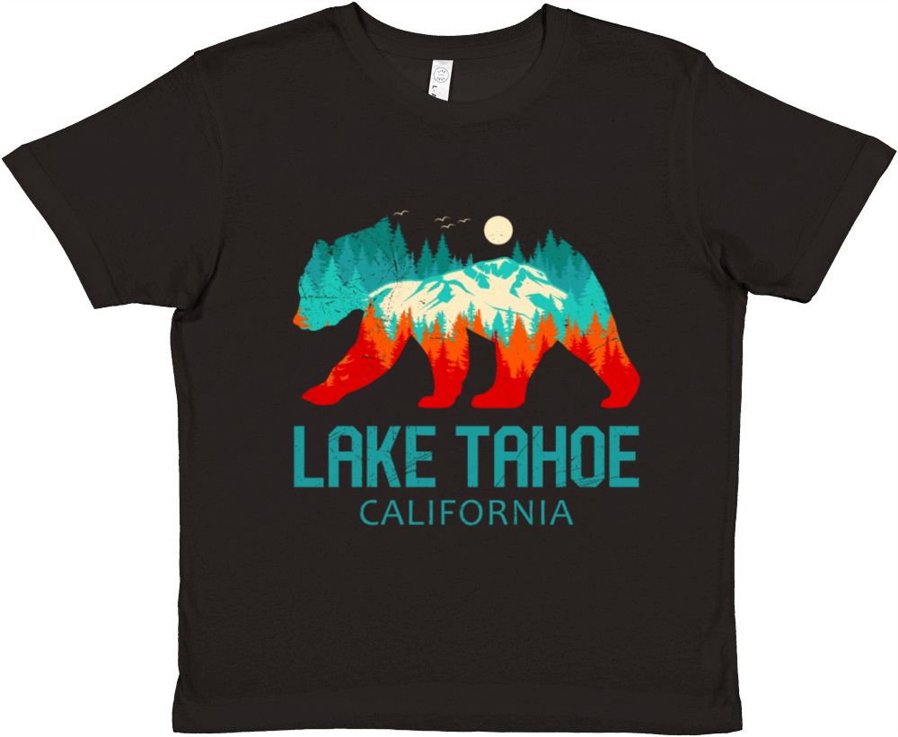 LAKE TAHOE CALIFORNIA Nevada Vintage Vacation Premium Kids Crewneck T-shirt