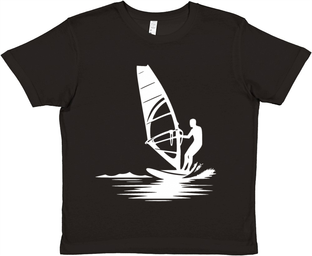 Windsurfer Surf Training Water And Wind Premium Kids Crewneck T-shirt
