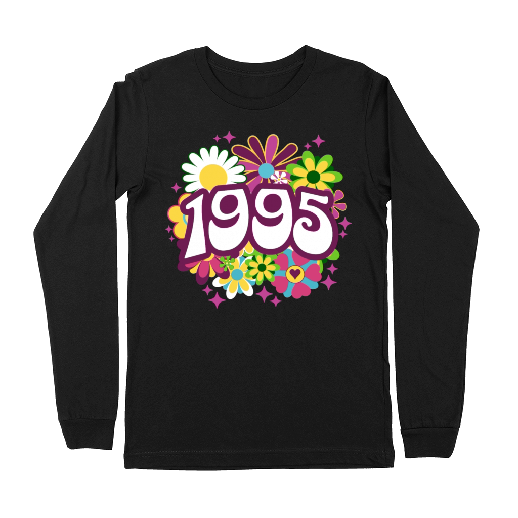 30 Years Vintage 1995 Retro 30th Birthday Woman Premium Long Sleeve